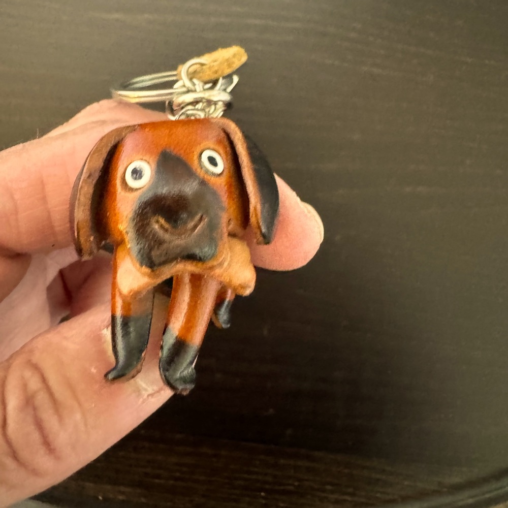 Handmade leather crafted key chain
